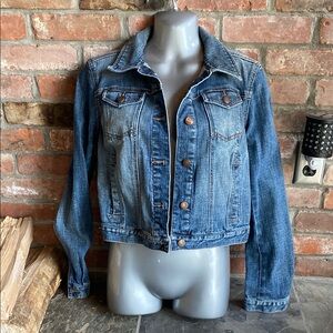 Ann Taylor loft ladies dark denim jacket